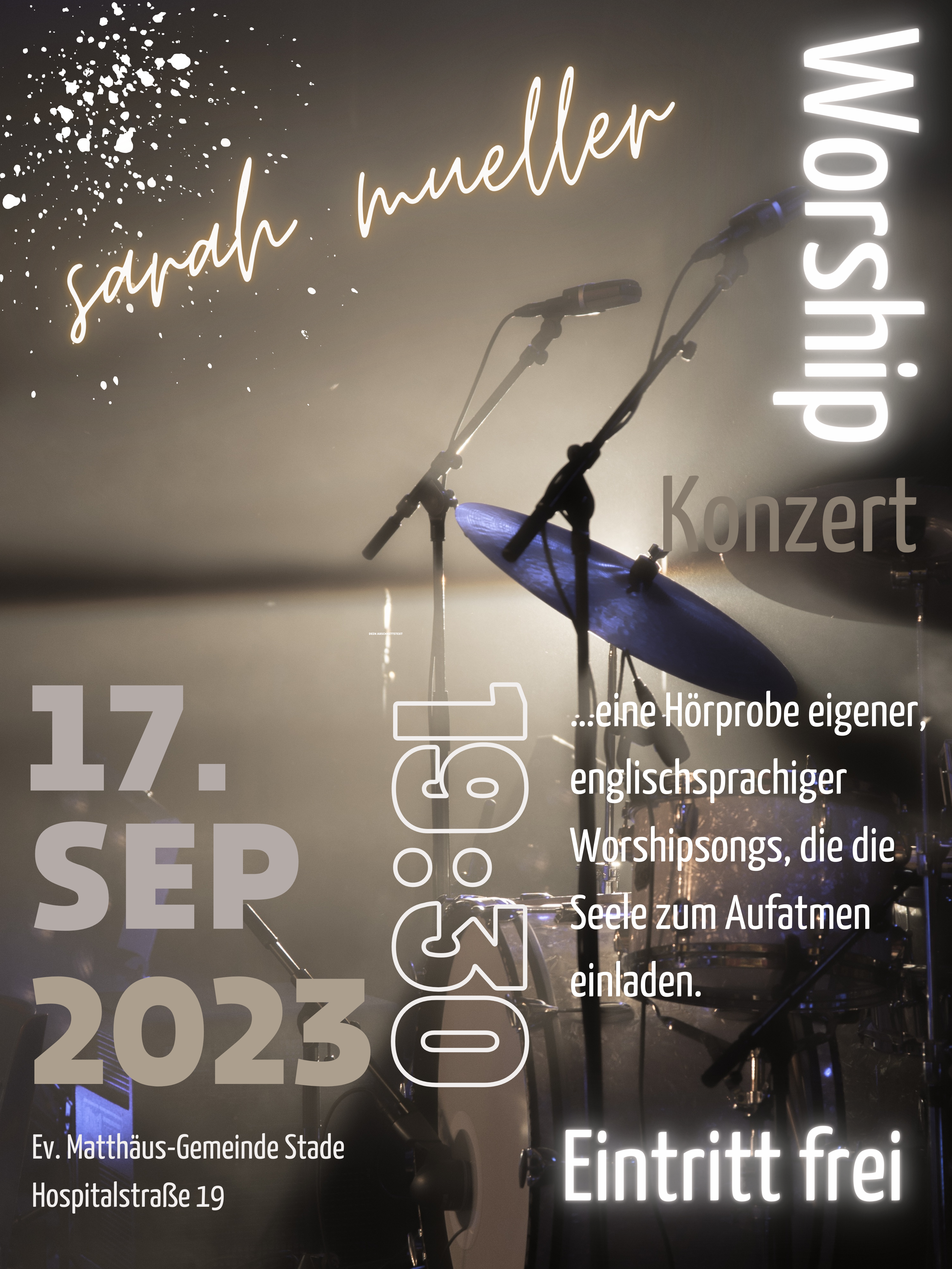 Worship Konzert mit Sarah Müller am 17.09.